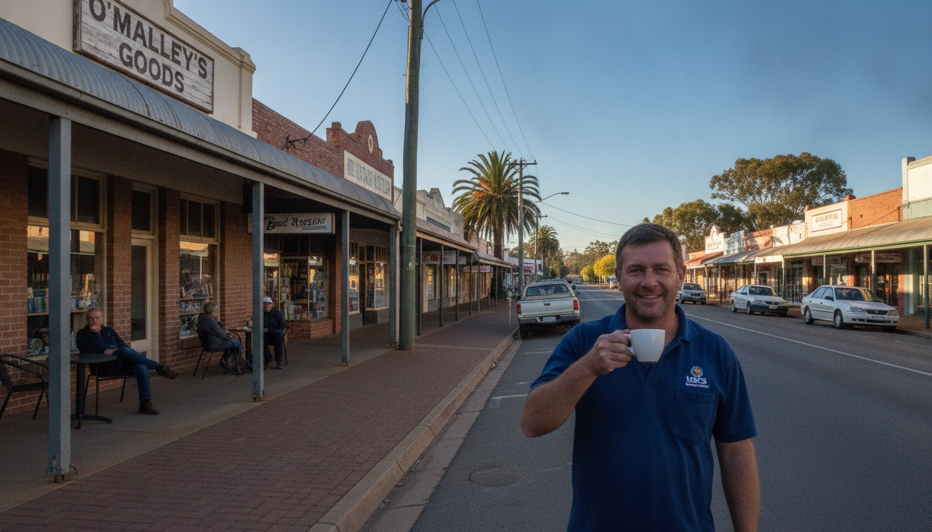 Local street scene representing Caboolture, Queensland